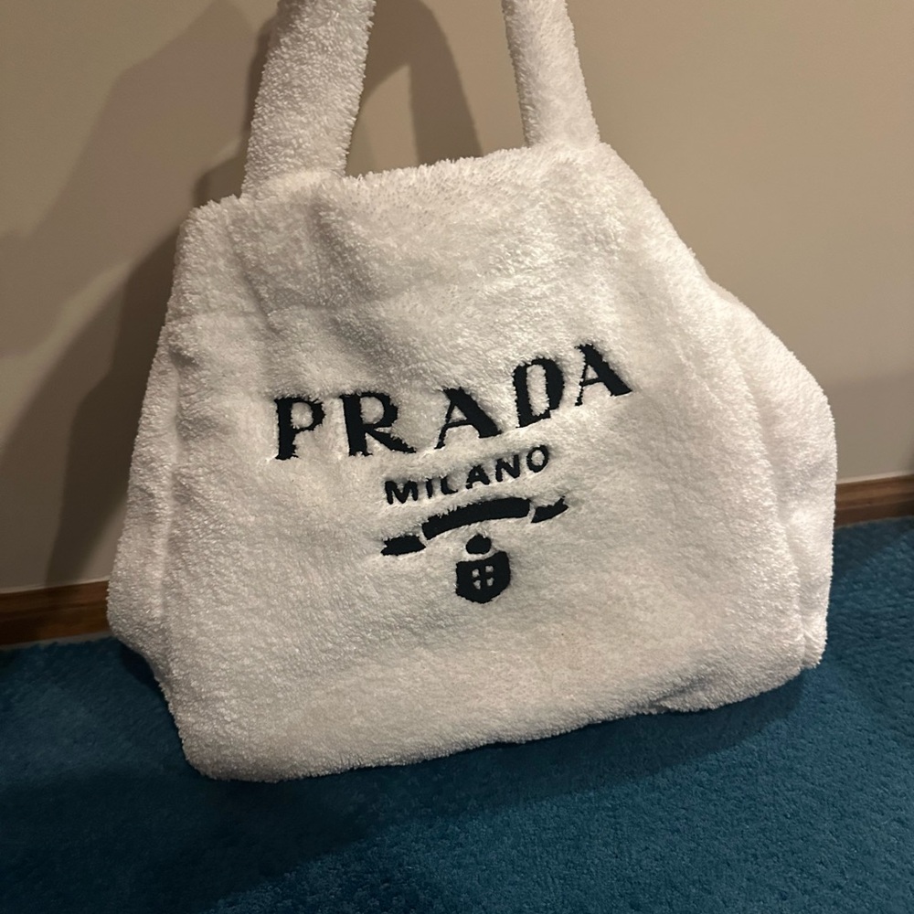 Prada Terry Logo Tote Bag - Picture 1 of 15